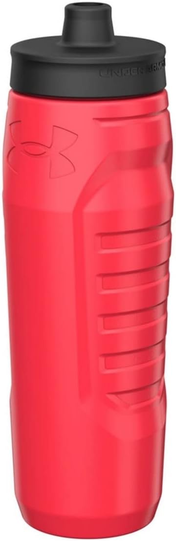 Under Armour Squeeze Water Bottles, 32 oz Water Bottles, Sideline Sports Water Bottle with Quick-Shot Lid, Quick & Easy Hydration, Gym Water Bottles, Squeeze Bottle, 1 32oz Bottle