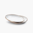 Barebones 8 Inch Salad Plate - Set of 2 Salad Plates - Enamelware Plates - Durable Kitchen or Camping Plate - Eggshell