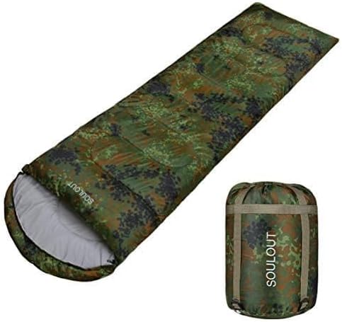 3-4 Season Sleeping Bag for Adults & Kids, Lightweight Warm Cold Weather Camping Bag with Waterproof Compression Sack – Portable for Hiking, Backpacking, Traveling & Outdoor Adventures