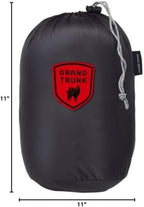 GRAND TRUNK Hooded Travel Pillow - Memory Foam Neck Support with Light-Blocking Hood & Carry Bag for Airplane & Car Travel (Slate Grey)