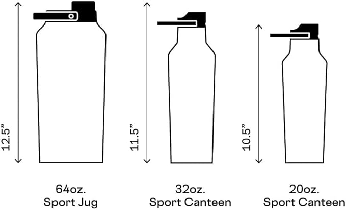 Corkcicle Classic Sport Canteen - Insulated Stainless Steel Water Bottle - Compact & Travel-Friendly - Durable - Dishwasher Safe - BPA Free - Non-Slip Silicone Base - 20 oz - Sangria