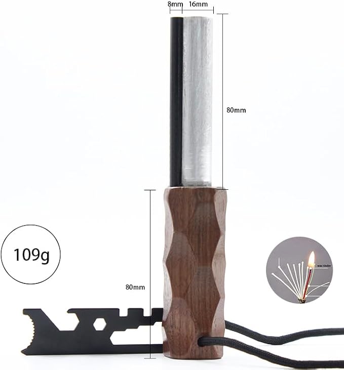 inc. Emergency Fire Starter with Weatherproof Fat Rope Tinder