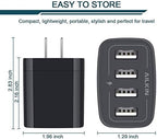 Wall Charger, USB Charger Adapter, AILKIN 4.8A 4Multi Port Fast Charging Station Power Base Block Plug Cube Brick for iPhone 17 16 15 14 SE 13 12 11Pro Max/X/Plus, Samsung A16/A17/S25/S24 Kindle Plug