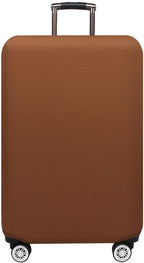 Morbuy Luggage Cover for Suitcase, Modern Solid Color Business Suitcase Cover Protector Fit 18-32 Inch Luggage, Baggage Covers with Zipper for Travel (M(22-24inch suitcase),Brown)