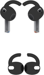 4 Pairs Galaxy Buds3 Ear Hook Cover Grip Tip Anti Slip Wing Accessories Compatible with Samsung Galaxy Buds 3, Black 804b4