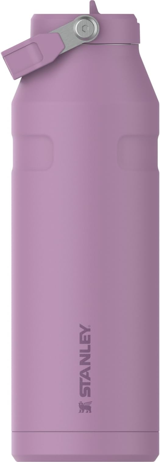 Stanley IceFlow Flip Straw 2.0 Water Bottle 50 oz | Built-In Straw with Larger Opening | Lightweight and Leak Resistant | Insulated Stainless Steel | BPA-Free | Lilac