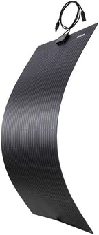 Lensunsolar 100W 12V ETFE Black Flexible Solar Panel, 42.8x21.2in, PERC 9BB 23.5%+ Efficiency Mono Solar Cells, for Campers, RVs, Boats,Camping, Tent