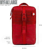 My Medic MYFAK Large Medical Kit (PRO) - Emergency First Aid Survival Essentials & Travel Bag Supplies | EMT Rescue Items For Any Car, Home or Office - Red