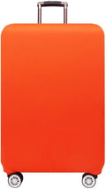 Morbuy Luggage Cover for Suitcase, Modern Solid Color Business Suitcase Cover Protector Fit 18-32 Inch Luggage, Baggage Covers with Zipper for Travel (L(25-28inch suitcase),Orange)