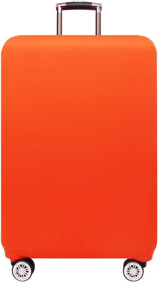 Morbuy Luggage Cover for Suitcase, Modern Solid Color Business Suitcase Cover Protector Fit 18-32 Inch Luggage, Baggage Covers with Zipper for Travel (M(22-24inch suitcase),Orange)