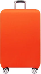 Morbuy Luggage Cover for Suitcase, Modern Solid Color Business Suitcase Cover Protector Fit 18-32 Inch Luggage, Baggage Covers with Zipper for Travel (M(22-24inch suitcase),Orange)
