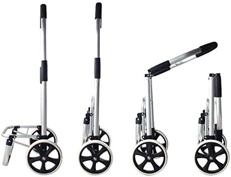 Folding Camping Wagon on Wheels Portable Trolley Cart for Groceries Shopping & Luggage Lightweight Hand Truck for s & Outdoor Activities