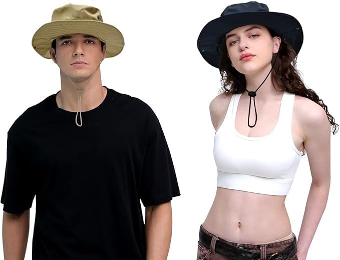 Sun Hats for Men Women Bucket Hat UPF 50+ Boonie Hat Foldable UV Protection Hiking Beach Fishing Summer Safari