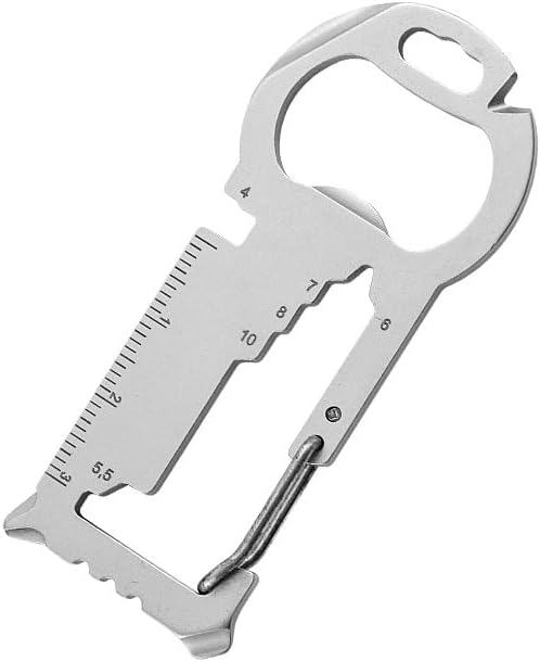 15-in-1 Multi-Tool Keychain – Stainless Steel Pocket Survival Card with Bottle Opener Keychain, Wrench, Ruler – Compact Keychain Multitool for Men,Gift for Dad