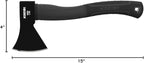 KSEIBI Wood Axe, 274151 Small Outdoor Camp Hatchet 14 Inch for Splitting and Kindling Wood, Forged Steel Blade with Anti-Slip and Shock Reduction Fiber Glasses Handle Great Throwing Axes and Hatchets