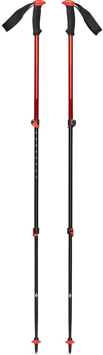 BLACK DIAMOND Trail Sport Trekking Poles, Two Lightweight Collapsible Aluminum Hiking Sticks with FlickLock Easy Adjustability for Hiking, Trekking, Backpacking, Walking, Camping, Travel