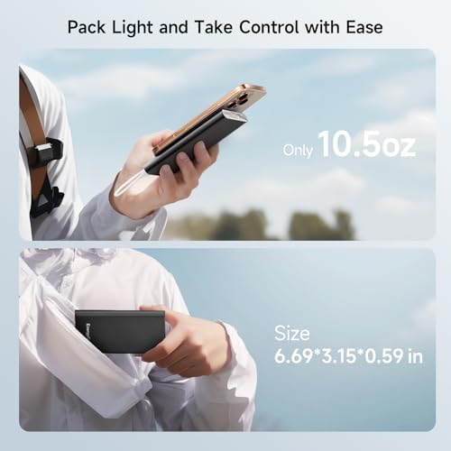 Pilot 4GS Portable Charger 12000mAh Fast Charging Power Bank Dual 3A High-Speed Output Battery Pack Compatible with iPhone 16 15 14 13 12 11 and More (Black)