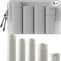 Travel Bottles Set - TSA Approved Leak Proof Squeezable Containers for Toiletries, Conditioner, Shampoo, Lotion & Body Wash Accessories (gray)
