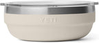 YETI Rambler Low Bowl, Vacuum Insulated, Stackable and Nestable Stainless Steel Bowl with Lid, 0.7 Quart, Cape Taupe