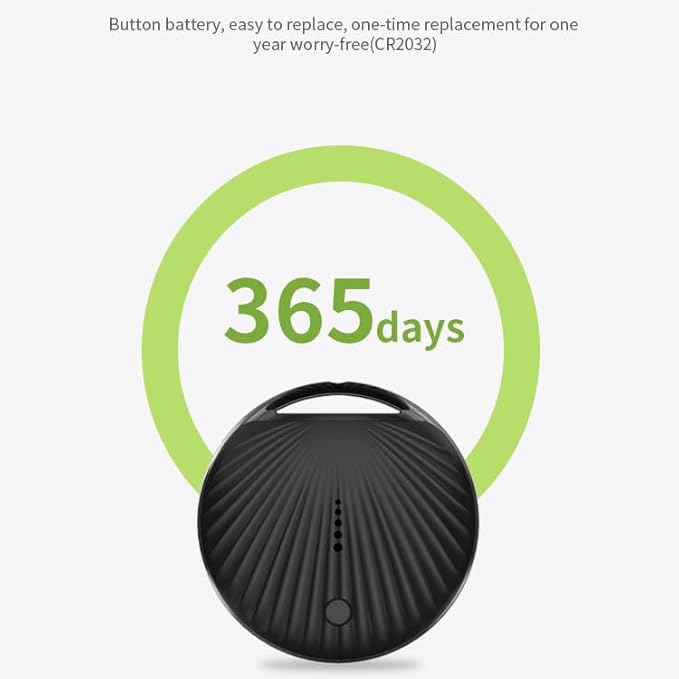 Smart Tag Tracking DeviceTracker Tags, Key Finder Locator with Sound, with Find My(iOS Only), Key Finder Locator with Sound for Luggage, Pet, Wallet, Phone, Kids (Black)