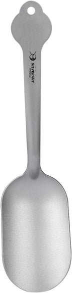 Shovel Spoon Titanium Reuseable Dessert Spoon for Ice Cream Tea Coffee Pudding Yogurt (Tea Scoops - Sandblasted)