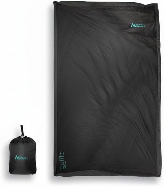 Sierra Madre Puffle 40 °F 5‑in‑1 Camping Quilt – Ultra-Soft Outdoor Blanket, Sleeping Bag, Under/Top Quilt, Poncho | Linkable, Compact, Adventure Gear