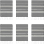HAVLULAND Turkish Beach Towels Oversized -100% Turkish Cotton Super Soft Lightweight - Absorbent and Quick Drying Bath Towel - Sand Free Beach Towel - Turkish Towels for Adults (Grey, 12 Pack)