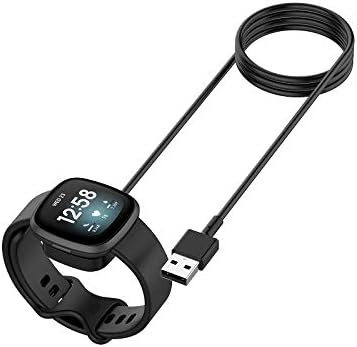 Versa 4 Charger Versa 3 Charging Cable Wall Plug Charger Compatible with Fitbit Versa 4 /Versa 3 / Sense 2/ Sense Smart Watch Charging Cord