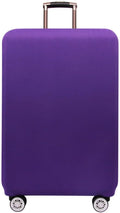 Morbuy Luggage Cover for Suitcase, Modern Solid Color Business Suitcase Cover Protector Fit 18-32 Inch Luggage, Baggage Covers with Zipper for Travel (L(25-28inch suitcase),Purple)