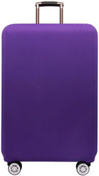 Morbuy Luggage Cover for Suitcase, Modern Solid Color Business Suitcase Cover Protector Fit 18-32 Inch Luggage, Baggage Covers with Zipper for Travel (L(25-28inch suitcase),Purple)