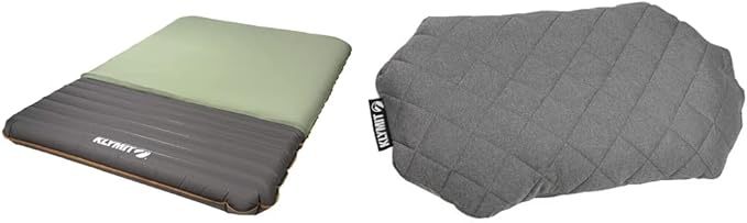 Klymit Klymaloft Extra Large Inflatable Air Bed, Sleeping Pad, Compact, Portable, Inflatable, Supportive, Hybrid, Airplane, Camping, Backpacking, Hammock, Pillow, Grey