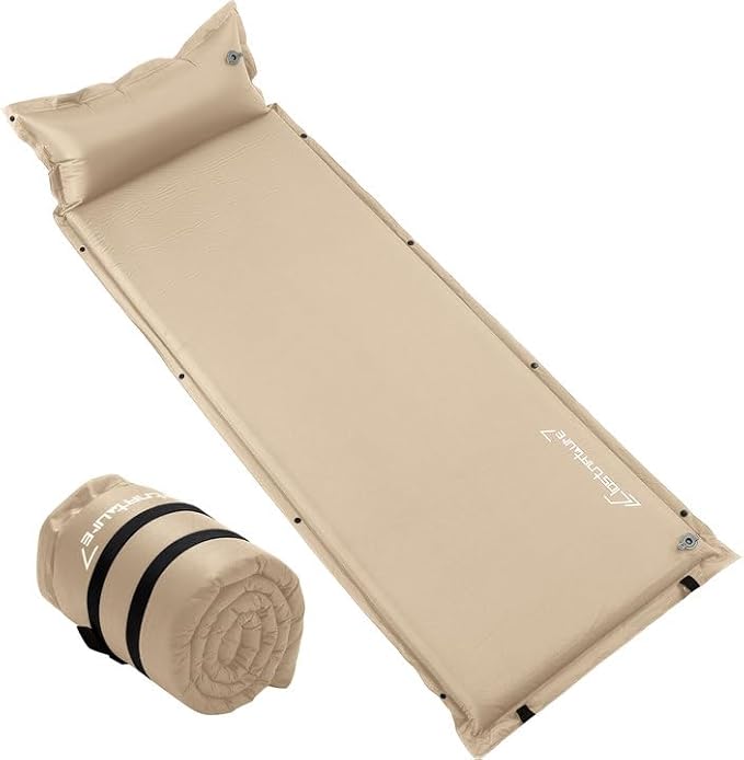 Clostnature Self Inflating Sleeping Pad for Camping - 1.5/2/3 inch Camping Pad, Lightweight Inflatable Camping Mattress Pad, Insulated Foam Sleeping Mat for Backpacking, Tent, Hammock