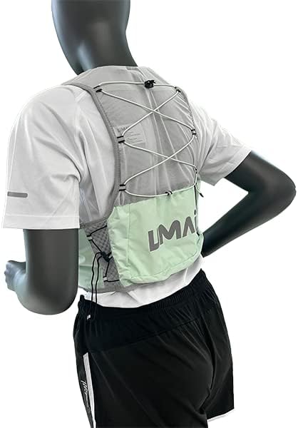 Umai Hydration Running Vest, Hydration Vest with Two Flasks, Green