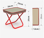 Portable Stool, 13 Inch Small Folding Stool for Adults, Ultralight Black Camping Stools for Hiking and Fishing, Hold Up to 265 LBS (Red)