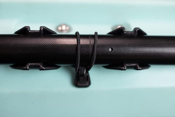 YakAttack PadLoc Kayak Paddle Holder with 2-Screw Universal Mount | Secure Paddle Clip with Two Points of Contact | Fits Standard Oar Shafts | Quiet & Durable | Kayak Accessories | Made in USA