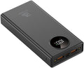 Portable Charger PowerBank, PD 20W Fast Charging, 20000mAh Power Bank with LCD display, 3 Outputs USB C Power Bank Fast Charging , For iPhone17/ 16/15/14/13 Pro Samsung Google iPad Tablet (Black)