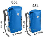 Skog Å Kust BackSak Heavy Duty Waterproof Backpack - Gear Bag for Sports, Travel, & More - 25 & 35 Liter Sizes