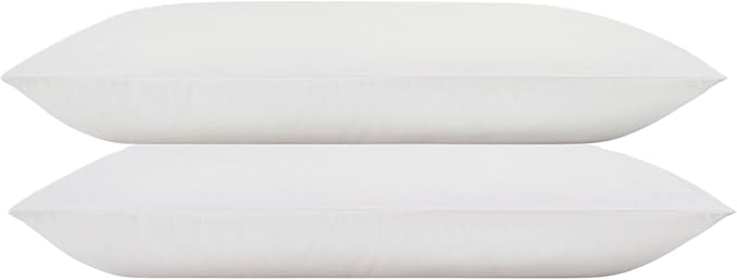 RejuveNite® American Talalay Latex Pillows - Medium Support, Queen High Profile, Dual Set - 100% Cotton Sateen Covers – Made in USA