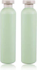 13.5oz Squeeze Bottles with Flip Cap, Refillable Plastic Travel Bottles for Creams, Lotion, Shampoo, Conditioner (2 Pcs)