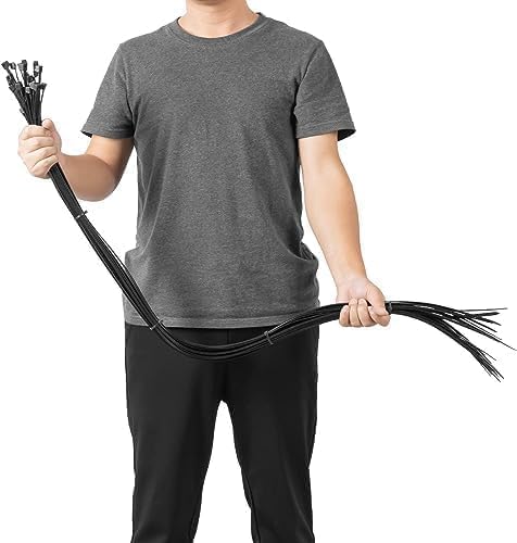 Armpow 34 inch Black Zip Ties Heavy Duty 40 PCS, 250LBS Ultra Exclusive Strong Plastic Wire Ties, Large Cable Ties Extra Long Tie Wraps, Indoor and Outdoor UV Resistant