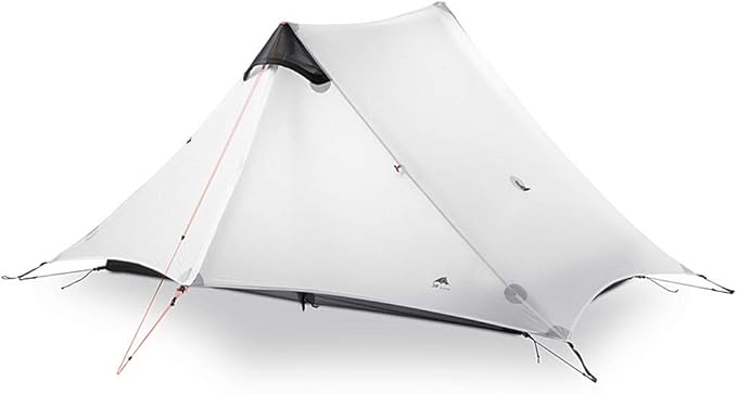 Lanshan 2 Person Tent Hiking Ultralight Camping Tent Professional 15D Silnylon Rodless Trekking Pole Tent Waterproof Backpacking Outdoor for Camping, Bivvy