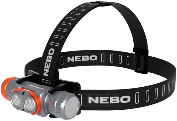 NEBO Transcend 3K Headlamp | 3000 Lumen, 5 Light Modes, USB-C Rechargeable, Waterproof, Magnetic, Detachable Light, Hat Clips, and Hard Hat Compatible, Outdoor, Mechanic, Construction Work