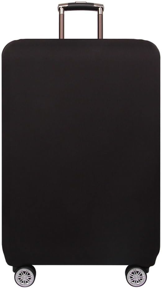 Morbuy Luggage Cover for Suitcase, Modern Solid Color Business Suitcase Cover Protector Fit 18-32 Inch Luggage, Baggage Covers with Zipper for Travel (S(18-21inch suitcase),Black)