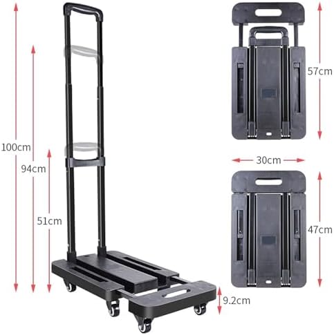 Heavy Duty Folding Hand Truck Cart Portable Trolley for Camping Travel Luggage Home and Grocery Compact Foldable Design for Easy Storage and Transport
