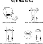 Unigear Dry Bag Waterproof, 2L/5L/10L/20L/30L/40L Floating and Lightweight Bags for Kayaking, Boating, Fishing, Swimming and Camping with Waterproof Phone Case