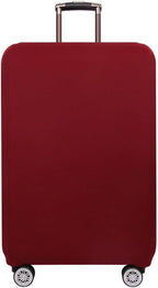 Morbuy Luggage Cover for Suitcase, Modern Solid Color Business Suitcase Cover Protector Fit 18-32 Inch Luggage, Baggage Covers with Zipper for Travel (M(22-24inch suitcase),Claret)