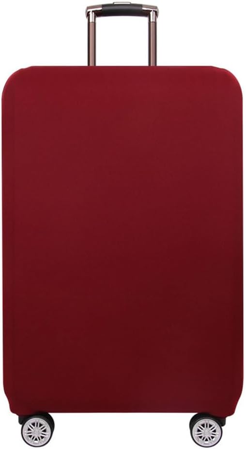 Morbuy Luggage Cover for Suitcase, Modern Solid Color Business Suitcase Cover Protector Fit 18-32 Inch Luggage, Baggage Covers with Zipper for Travel (XL(29-32inch suitcase),Claret)