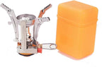 Backpacking Stove Portable Camping Stove Hiking Stove Backpack Stove With Piezoignition Support Wind-Resistance For Outdoor cooking tongs (ORANGE)