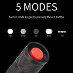 LED Emergency Handheld Flashlight with Adjustable Focus, Water Resistant, 5 Modes, Best Tactical Flashlight for Emergency, Camping and Fishing, 2 Pack