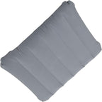 Gray Ultralight Inflatable Pillow Small Squared Flocked Fabric Air Pillow for Beach Hiking,Camping,Traveling,Napping,Desk Rest,Neck &Lumbar Support(1 Pack)